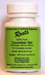 100% pure cucumber gel