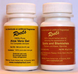 spots and blemishes